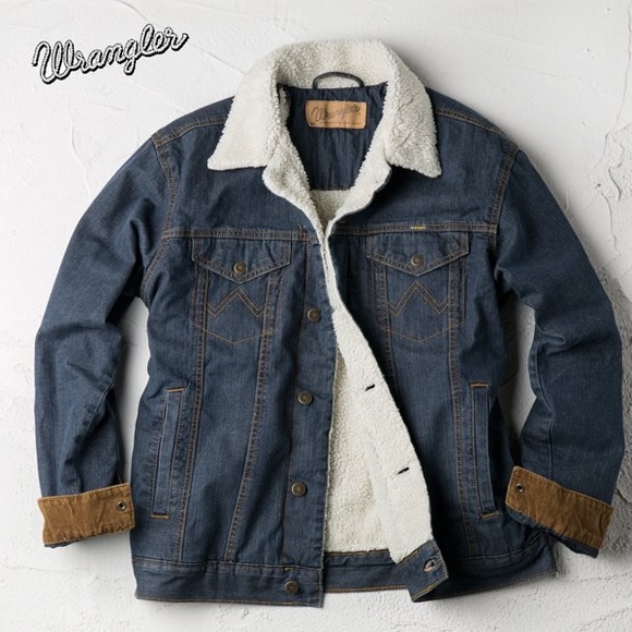 wrangler denim sherpa jacket